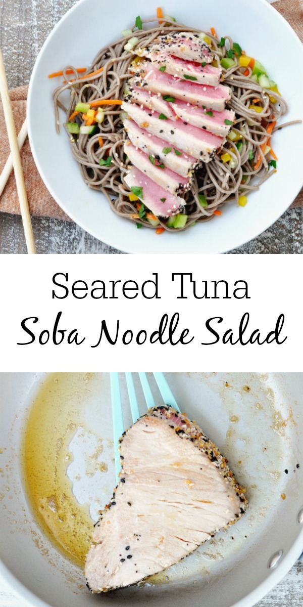 Seared Tuna Soba Noodle Salad