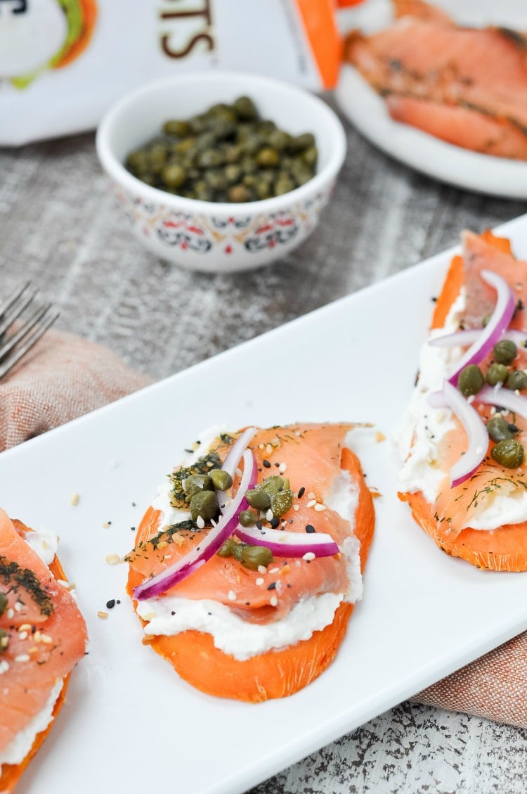 Smoked Salmon Sweet Potato Toasts