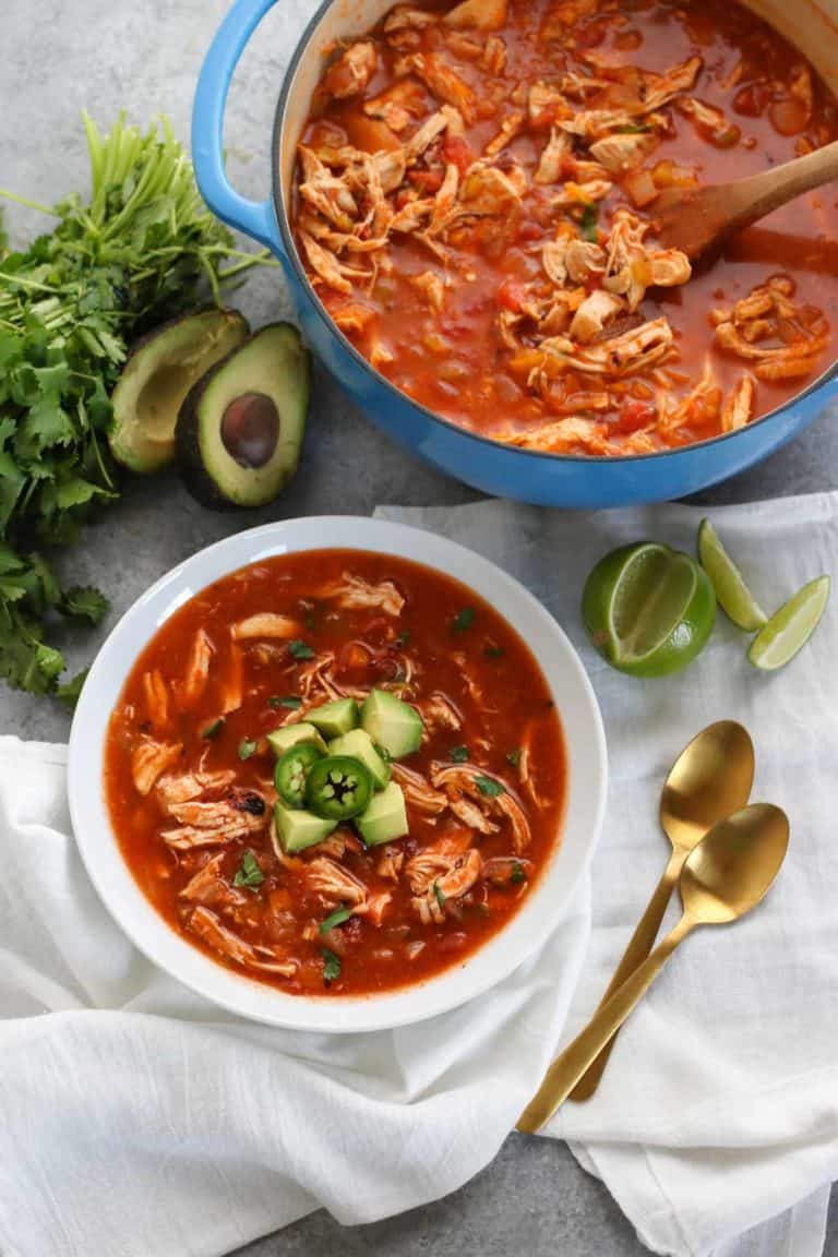 Chicken Tortilla-less Soup from The Real Food Dietitians