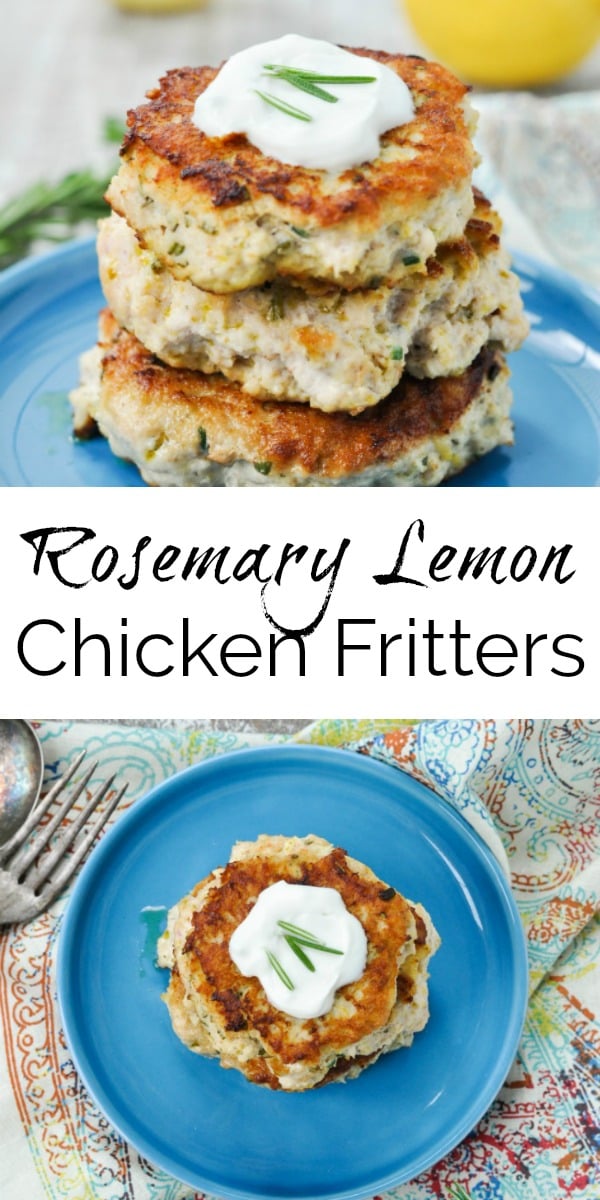 Paleo Rosemary Lemon Chicken Fritters