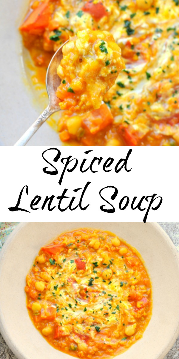Spiced Chickpea Lentil Soup
