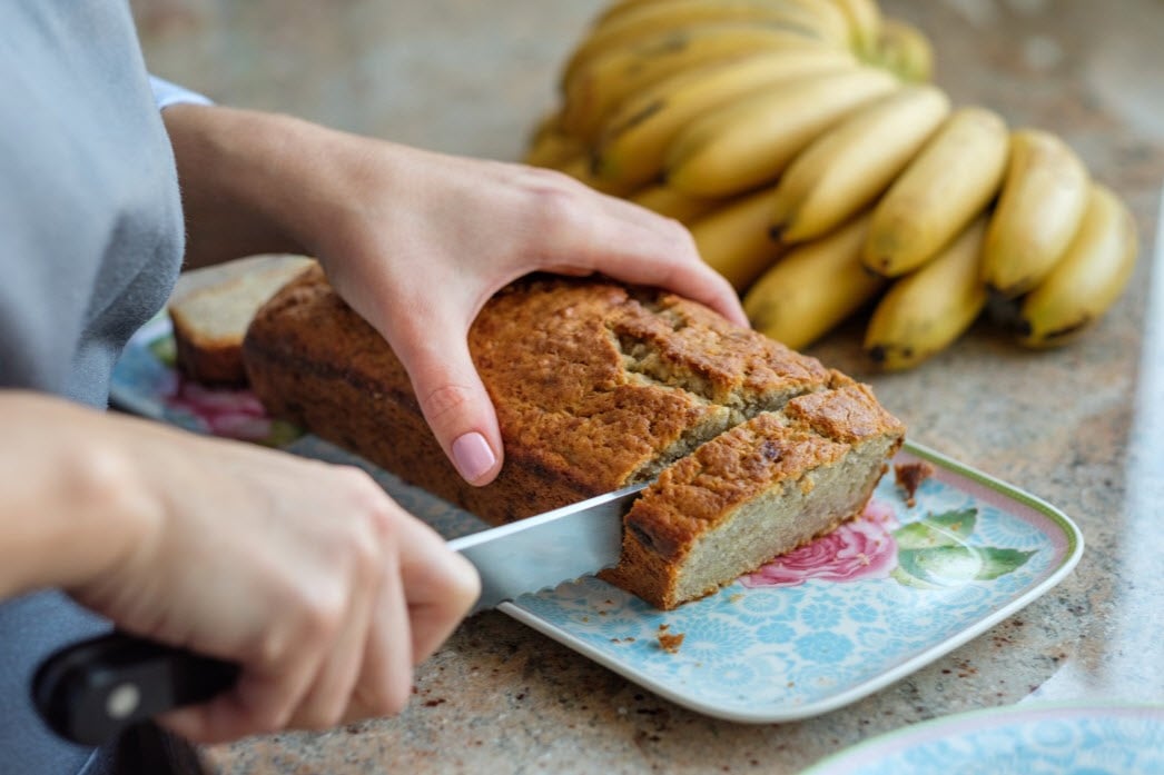 Slicing Banana Bread