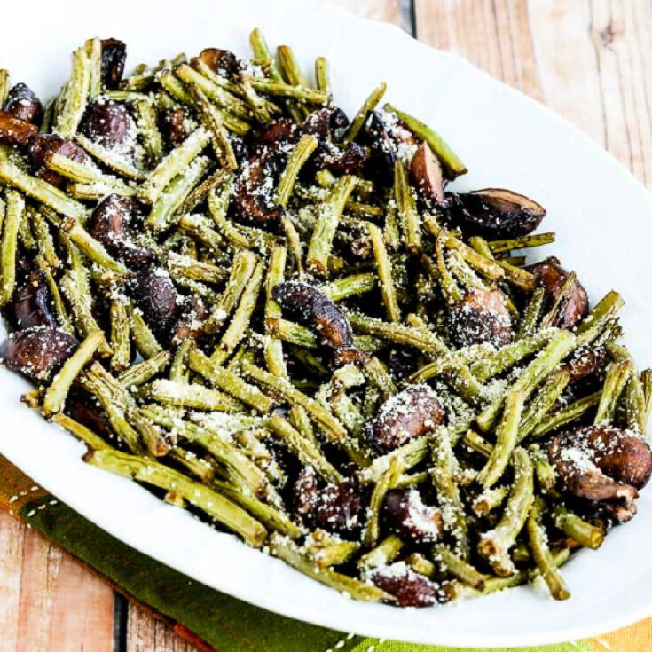 Image for Roasted Green Beans with Mushrooms, Balsamic, and Parmesan