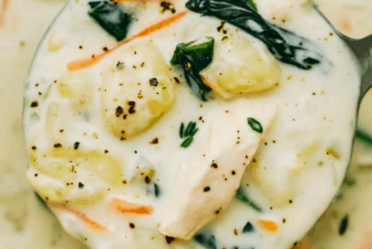 Image for Creamy Chicken Gnocchi Soup (Olive Garden Copycat)
