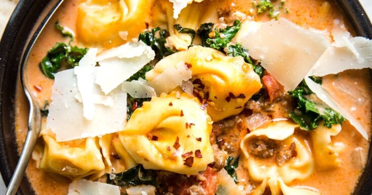 Image for Tortellini Soup with Italian Sausage and Kale