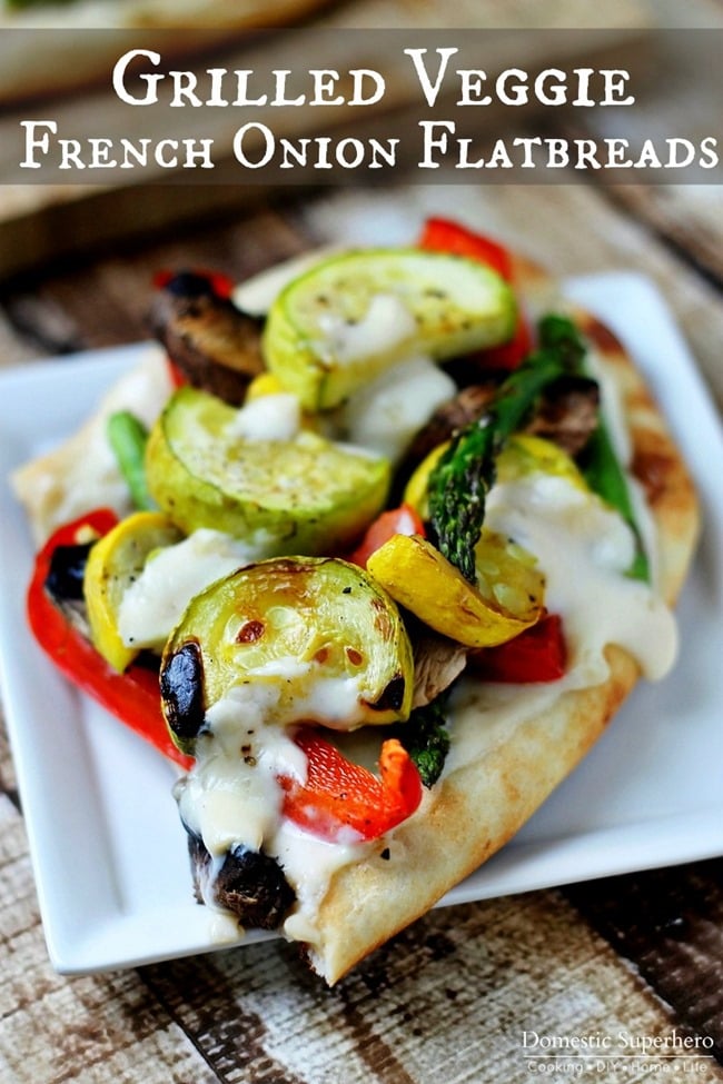 Image for Grilled Veggie French Onion Flatbreads
