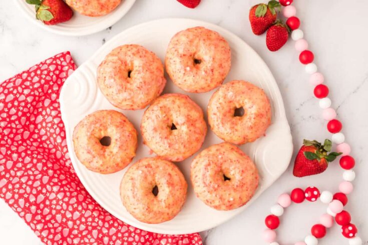 Image for Vanilla Cake Donuts with Strawberry Glaze