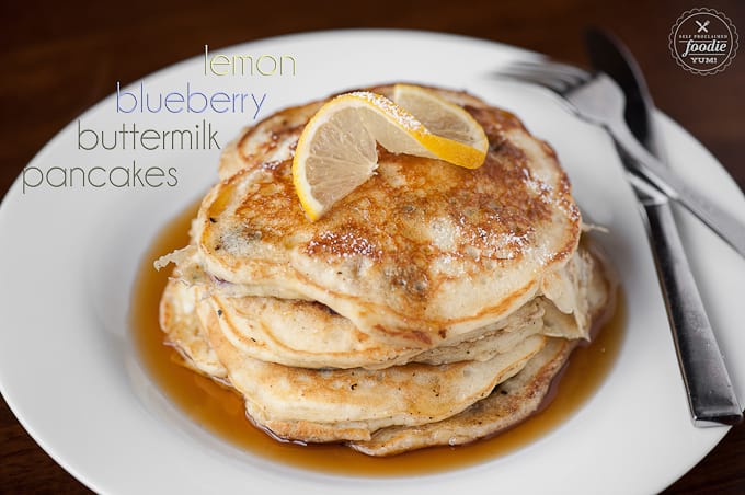 Image for Fluffy Homemade Lemon Blueberry Pancakes