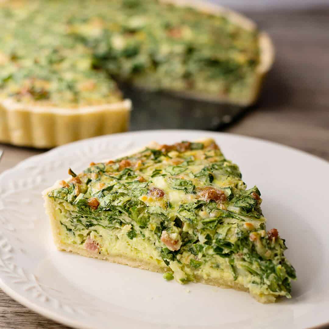 Image for Bacon Spinach Artichoke Quiche Recipe