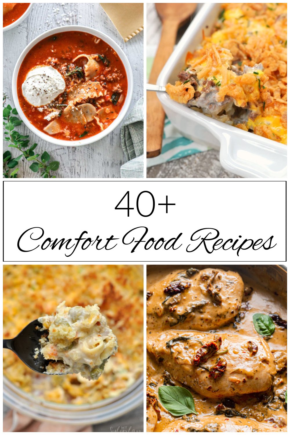 comfort food recipes collage