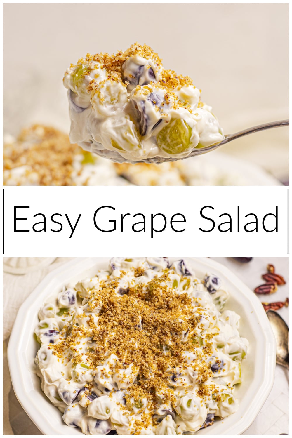 Pinterest pin for grape salad