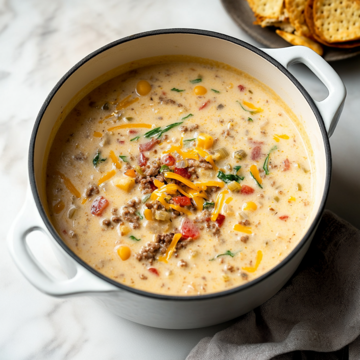 Image for Easy Cheeseburger Soup