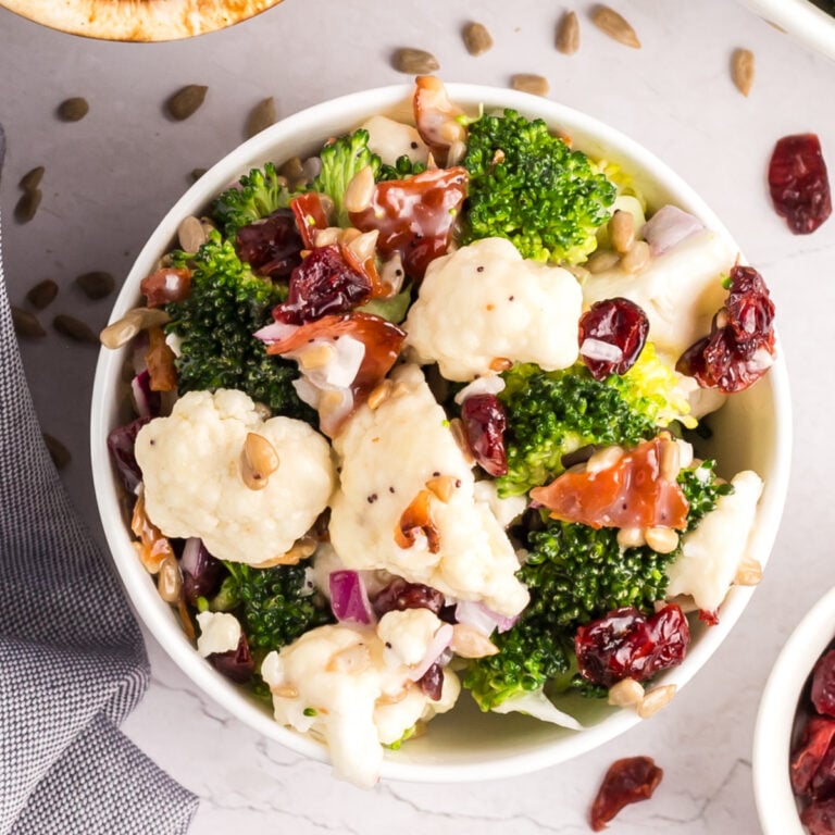 Broccoli and Cauliflower Salad