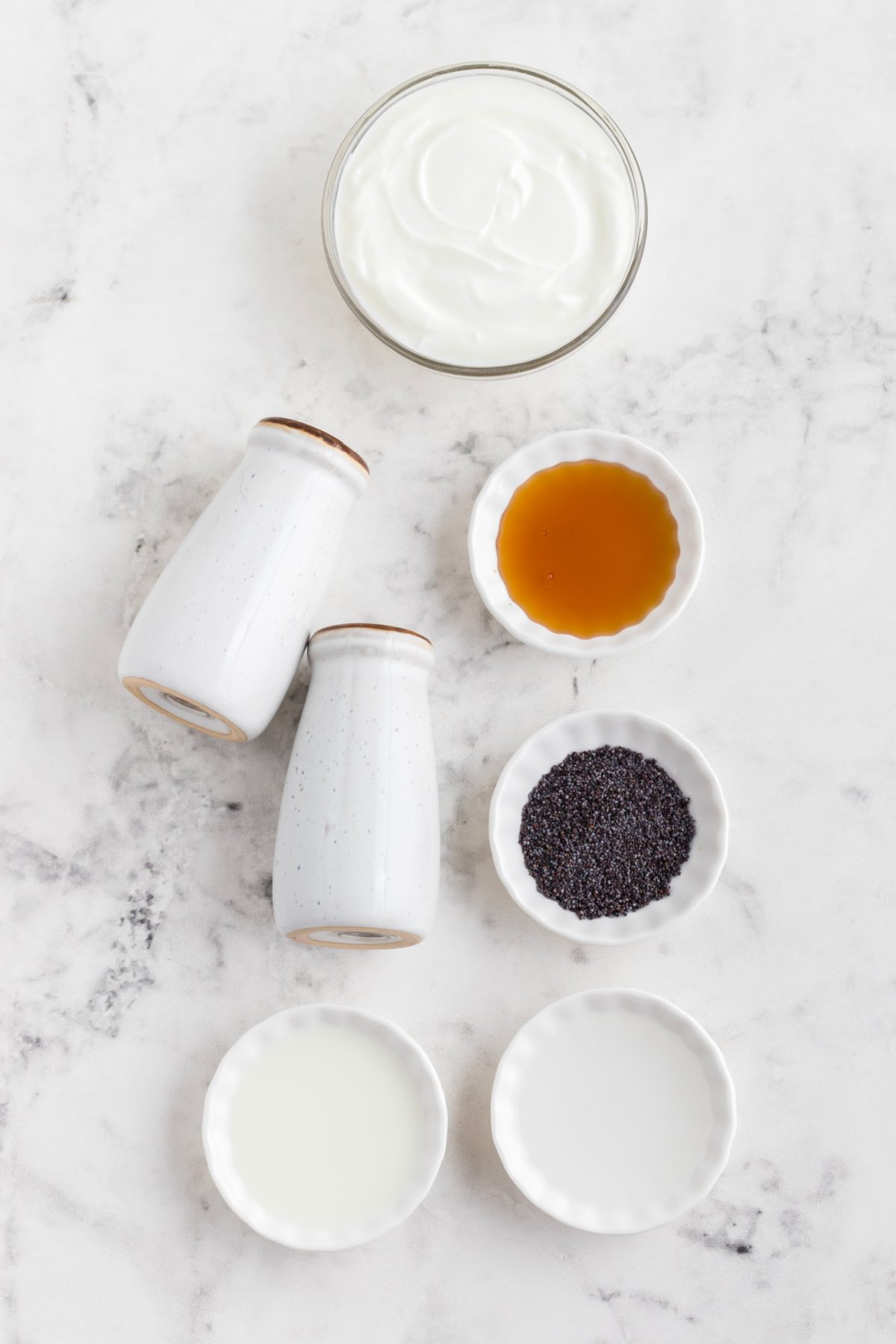 Ingredients for poppyseed salad dressing