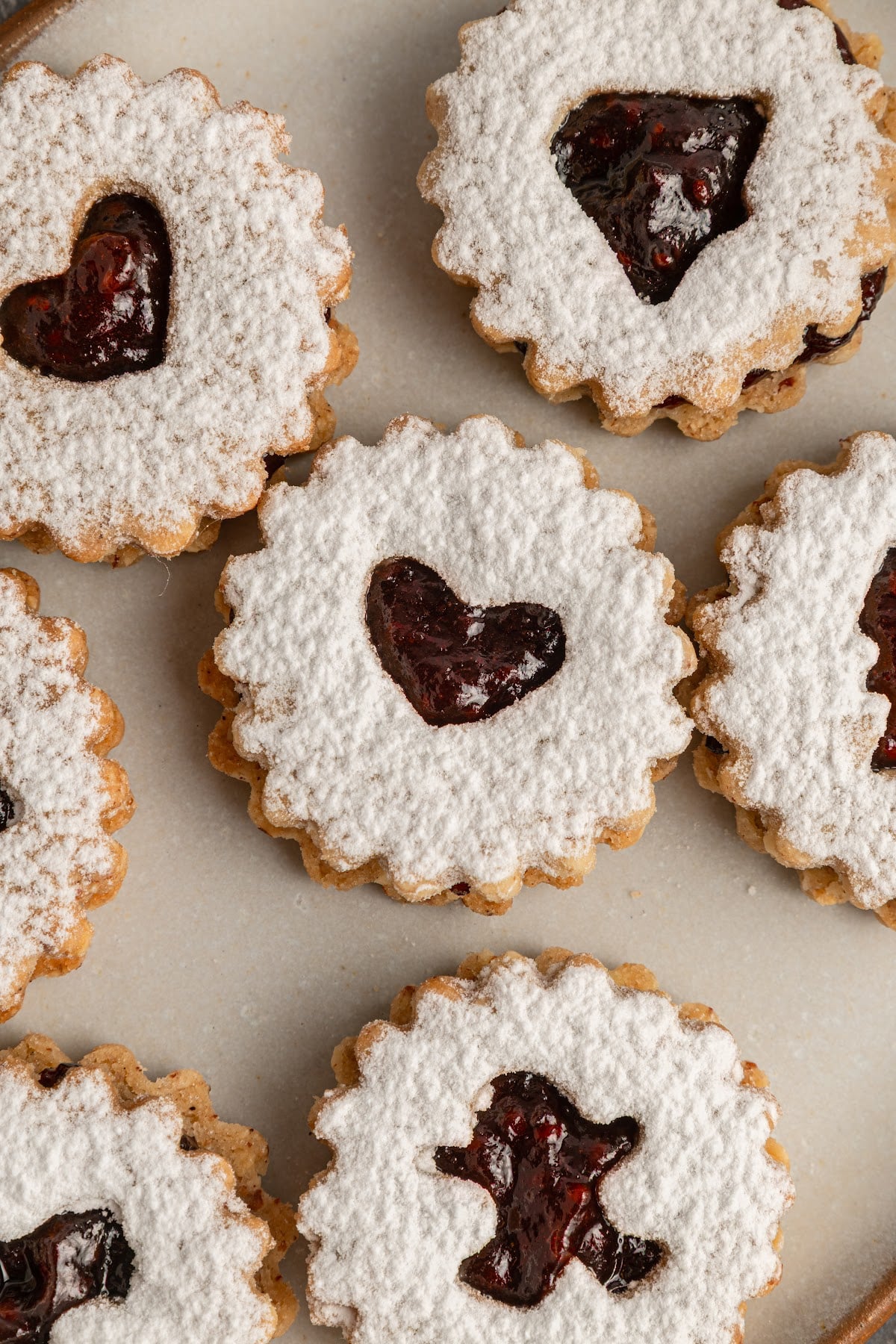 raspberry Linzer cookies