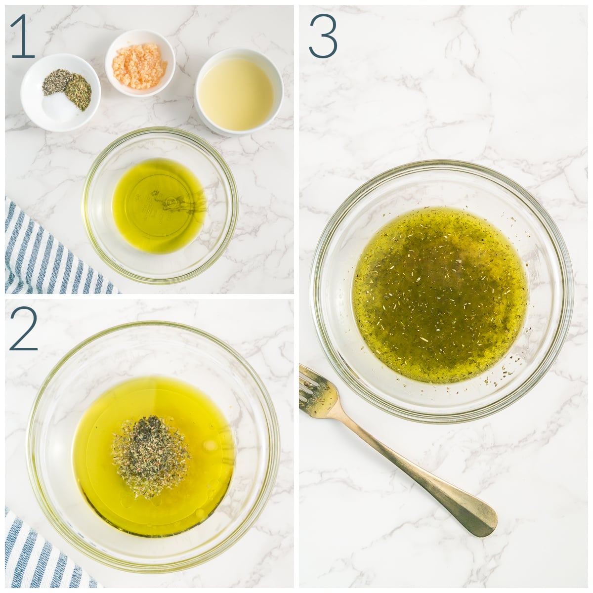 lemon herb marinade process collage