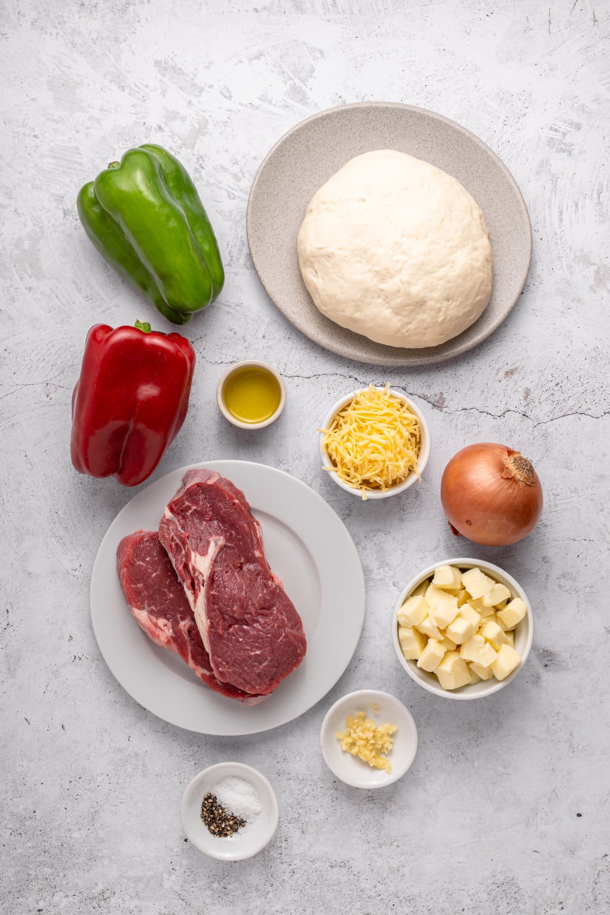 Ingredients for Philly Steak Pizza